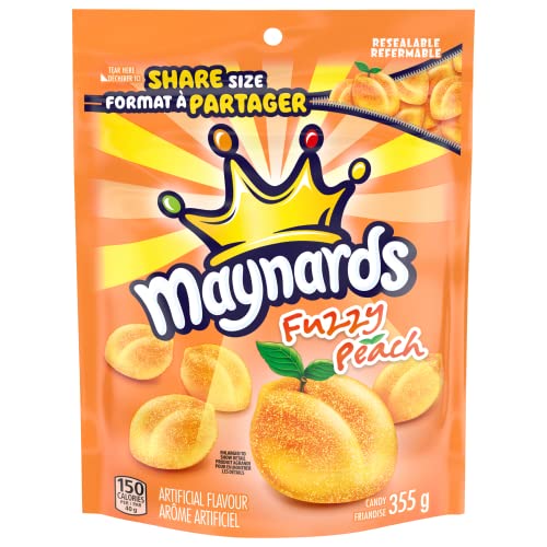 Maynards Fuzzy Peach Gummy Candy, 355g - Fuzzy Peach - 355g