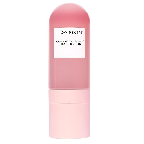 Glow Recipe Watermelon Glow Ultra-Fine Facial Mist Spray - Hyaluronic Acid Face Mist for Fresh + Glowing Skin - Hydrating Face Mist with Hibiscus AHA + Vitamin E - Watermelon Glow Face Spray (2.5 oz)