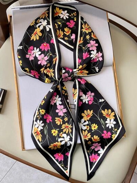 Floral Print Twilly Scarf