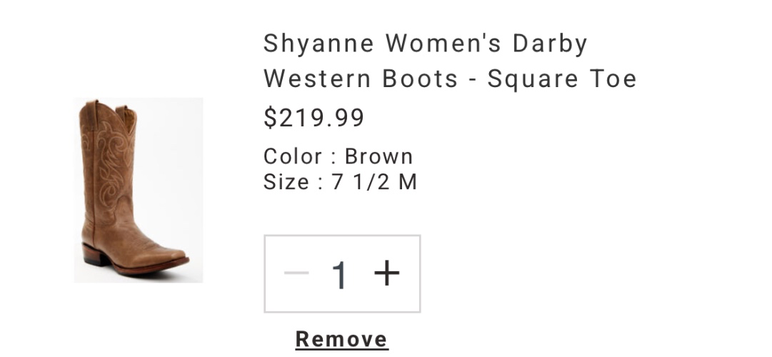 Shyanne Darby Western Boots - Square Toe