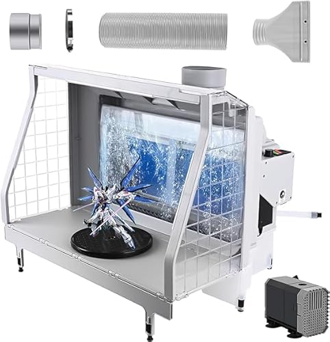 Autolock Upgraded Water Curtain Airbrush Spray Booth,Spray Paint Booth for Airbrushing with Filter LED Lights for Model,Shoes,Crafts,T-Shirt,Cake&Hobbies - New Spray Booth Kit