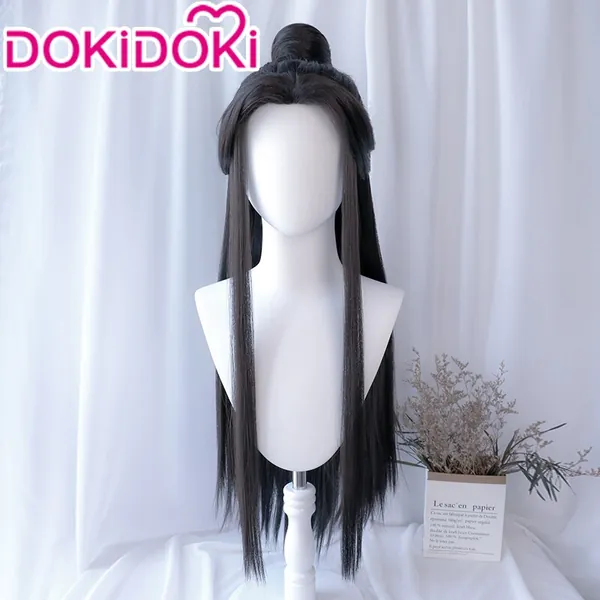 DokiDoki Anime Heaven Official's Blessing Cosplay Wig Xie Lian Men Long Black Hair Tian Guan Ci Fu Chinese Traditional Style Wig