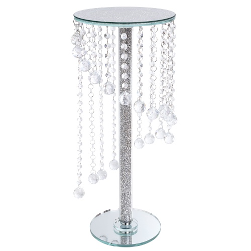 London Boutique Crystal Tall Plant Stand Candle Holder Flower Stand Floor Free Standing Crushed Diamond Centrepiece Wedding Indoor 60cm
