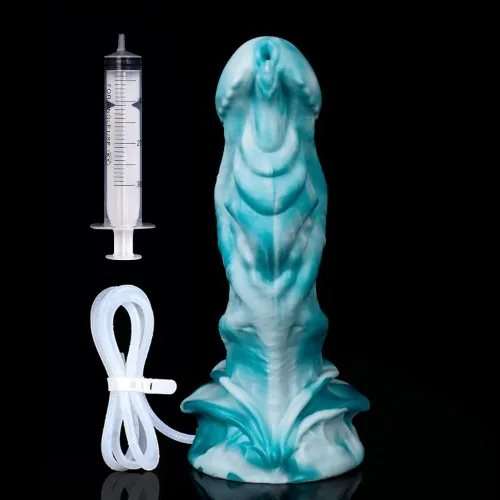 Squirting Dildo: AGNME + TUBE | Med / Jellyfish Blue