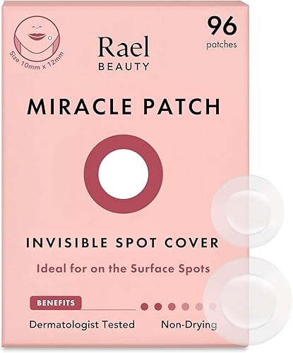 Rael Pimple Patches, Miracle Invisible Spot Cover - Korean Skincare, Hydrocolloid Acne Spot Treatment Patch, Face Stickers, Vegan & Cruelty Free, 2 Sizes (96 Patches) - Invisible 96
