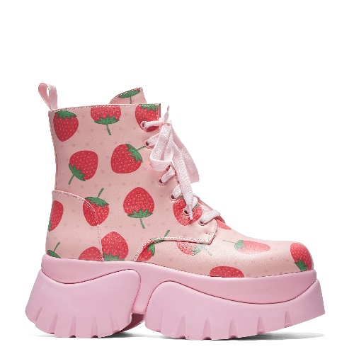 Strawberry Spongecake Pink 'Monster' Boots | UK 7 / Pink
