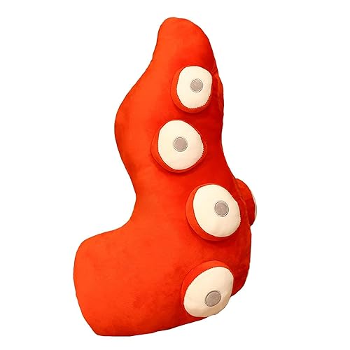 Yoholto Octopus Tentacles Plush Pillow, Tentacles Stuffed Animal, Interesting Plush Gift for Kids Adults(21.6 * 11.8in,Red) - 21.6"*11.8" - Red-strip