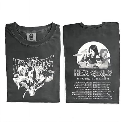 Bellelement The Hex Girls Rock Tour T-Shirt Y2K Vintage Gothic T-Shirt - 3X-Large-4X-Large - Black