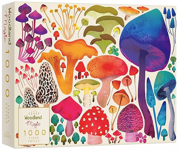 Elena Essex 1000 Piece Puzzle for Adults - Woodland Magic | Jigsaw Puzzles 1000 Pieces | Mushroom Toadstool Nature Wildlife Puzzle | 28x20inches - Woodland Magic