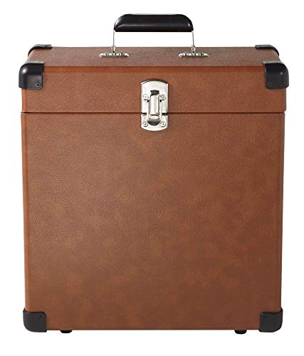 Crosley CR401-TA Record Carrier Case for 30+ Albums, Tan - Tan