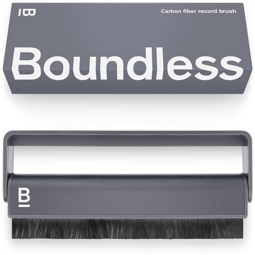 Boundless Audio Record Cleaner Brush - Vinyl Cleaner Record Brush - Carbon Fiber Anti-Static Vinyl Brush - Record Player Accessories