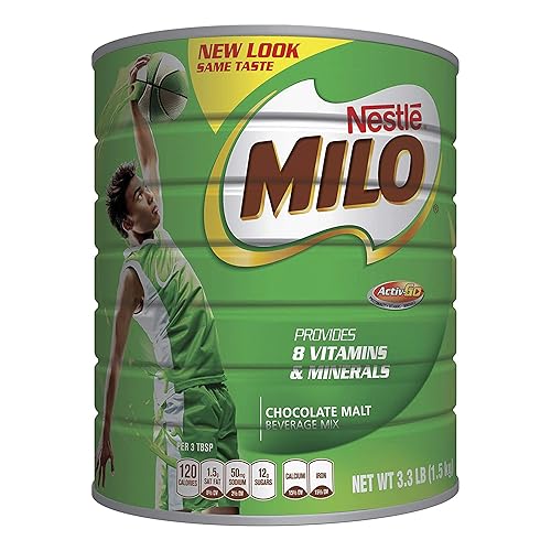NESTLÉ MILO Chocolate Malt Beverage Mix, 3.3 Pound Can (1.5kg) | Fortified Powder Energy Drink