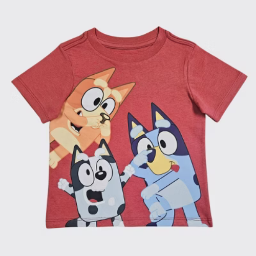 Toddler Boys' Bluey Short Sleeve T-Shirt - Red 4T