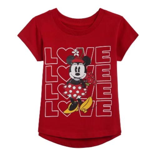 Mickey Mouse & Friends Minnie Valentines Day Toddler Girls T-Shirt Valentine's 4T