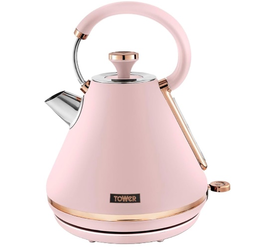 Tower T10044PNK Cavaletto Pyramid Kettle with Fast Boil, Detachable Filter, 1.7 Litre, 3000 W, Marshmallow Pink and Rose Gold: Electric Kettles: Amazon.com.au