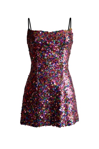Multicolour Sequin Mini Dress - 8 / MultiColour Sequin