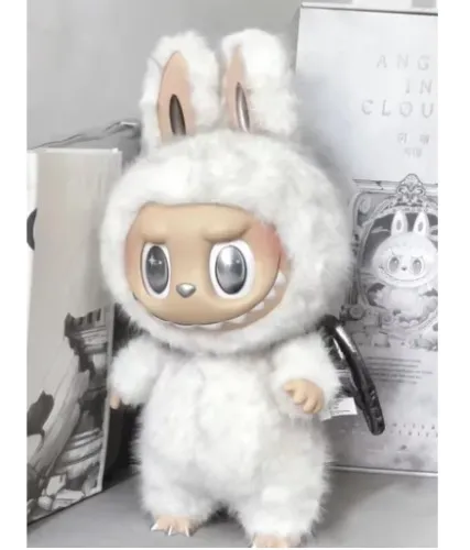 Labubu Zimomo The Monster Series Action Figures Angel in the Clouds Vinyl Doll Cartoon Room Decor Toys Birthday Gifts for Girls