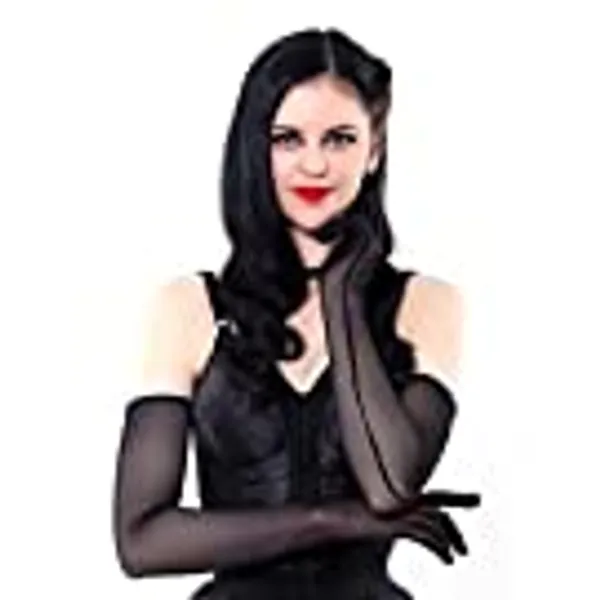 What Katie Did Long Sheer Black Gloves A2016