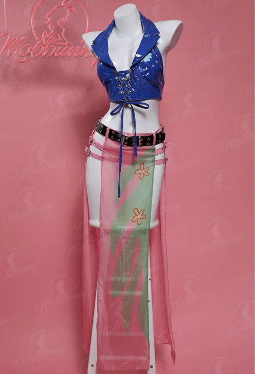 Robin Derivative Sexy Lingerie Costume Halloween Deep V Lace-up Top and Slit Skirt with Gloves