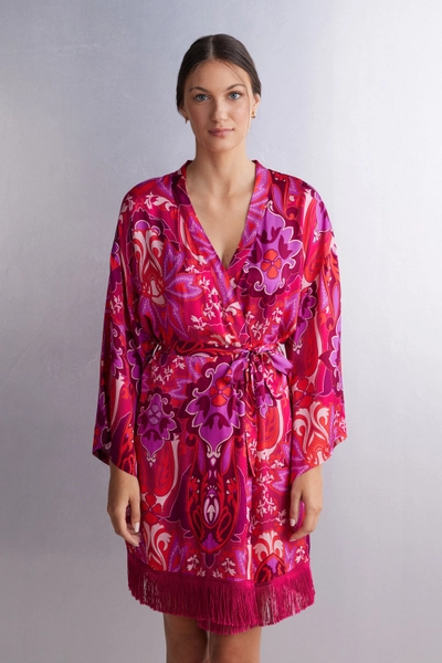 Sensual Flowers Viscose Satin kimono - Intimissimi