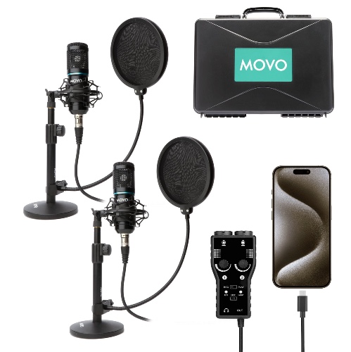 MPB-UC-IP | Smartphone Podcasting Bundle for iPhone 15 and Above | Movo