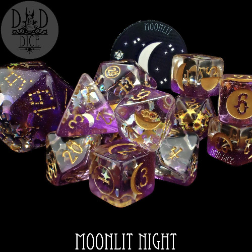 Moonlit Night 12 Dice Set