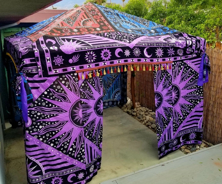 Vendor canopy cover, 10x 10 pop up cover, tarot reader, renaissance festival tent, custom canopy cover, hippiewild, vendor canopy tent