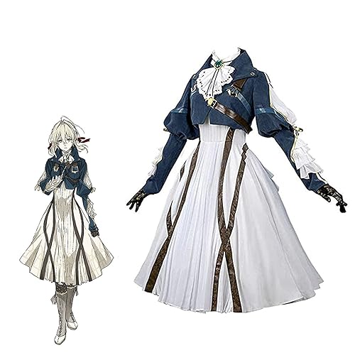 Violet Evergarden Costume Cosplay Anime Lolita Ensemble complet Costume d'Halloween pour femme - XL - Ensemble A (Sans Perruque)