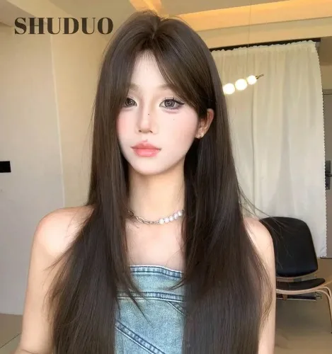 SHUDUO  Synthetic heat-resistant right wig