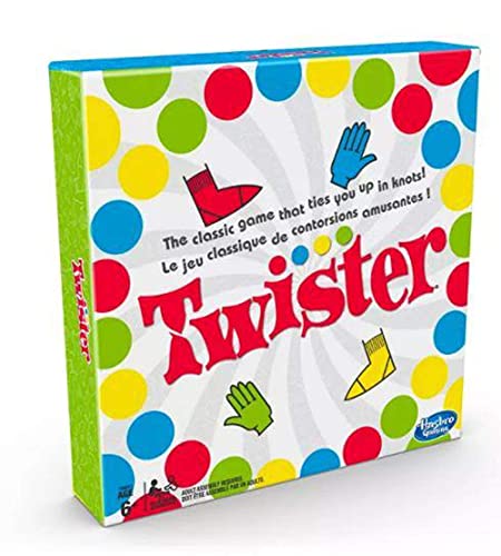 Hasbro Twister Party Classic Board Game for 2 or More Players,Indoor and Outdoor Game for Kids 6 and Up,Packaging May Vary - Red, Yellow, Blue, Green, White