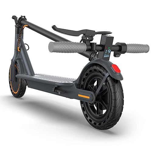 VOLPAM Electric Scooter, Powerful 350W/500W Motor, Max 12/19/28Miles Long Range, Top Speed 16/19/21 MPH, 8.5" /10'' Solid Tires, E Scooter for Adults and Teens - 8.5''-21Miles-350W-Orange