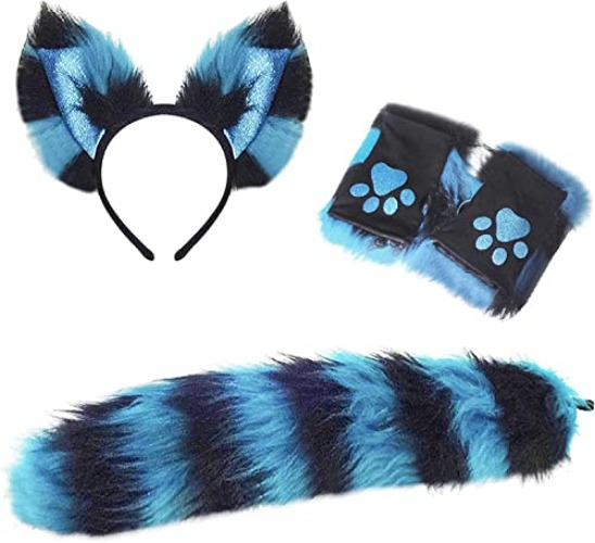Throne | Kitsuers | Pro-Noke Faux Fur Fox Cat Ears Headband Tail Gloves ...