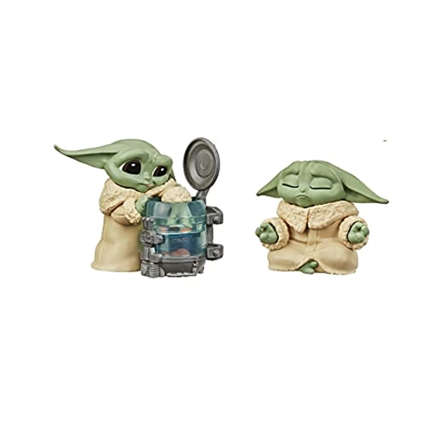STAR WARS The Bounty Collection Series 3 The Child Collectible Figures 2.25-Inch-Scale Curious Child, Meditation Posed Toys 2-Pack, Ages 4 and Up, Green