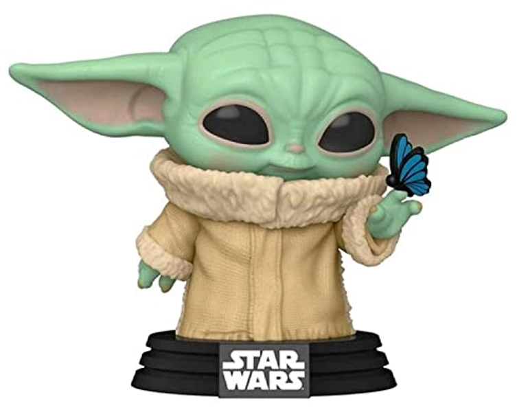 Funko Pop! Star Wars: The Mandalorian - The Child Grogu with Butterfly 468 Exclusive Bobblehead