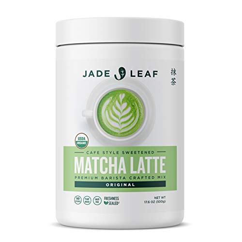 Jade Leaf Organic Matcha Latte Mix - Cafe Style Sweetened Blend - Sweet Matcha Green Tea Powder (500 Gram) - Original - 500 g (Pack of 1)