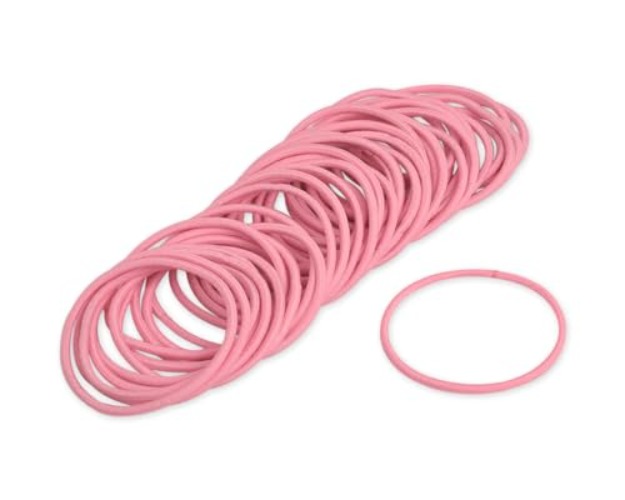 DS. DISTINCTIVE STYLE Hair Rubber Bands 50 Pieces 2.5 mm Elastic Hair Bands Hair Ties Ponytail Holders - Pink - Pink