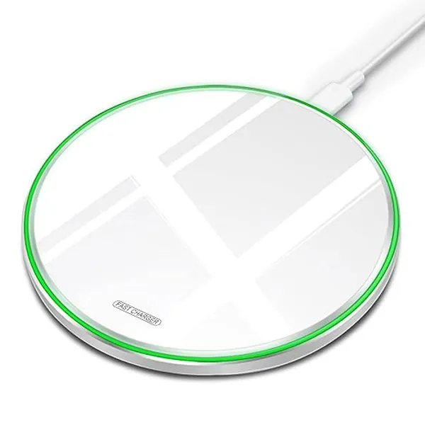 Fast Wireless Charger,20W Max Wireless Charging Pad Compatible with iPhone 16/16 Pro/16 Pro Max/16 Plus/15/14/13/12/11/X,AirPods;FDGAO Wireless Charge Mat for Samsung Galaxy S24/S23/S20/Pixel - 20W-Mirror White