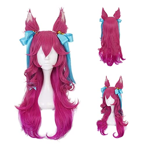 Spirit Blossom ahri cosplay anime perruque lol KDA role perruque heat - Resisting Ears and Free perruque Hat
