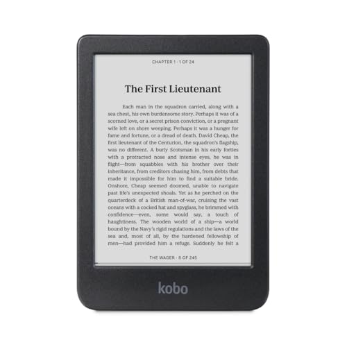 Kobo Clara BW | eReader | 6” Glare-Free Touchscreen with ComfortLight PRO | Dark Mode Option | Audiobooks | Waterproof | 16GB of Storage | Black