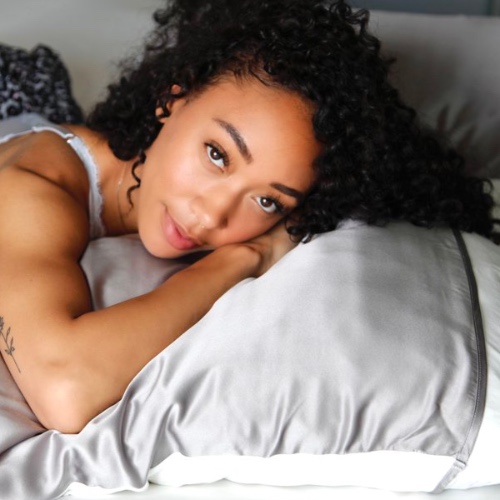 Gray Silk Pillow Sleeve - OS / Grey