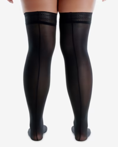 Back seam thigh highs 