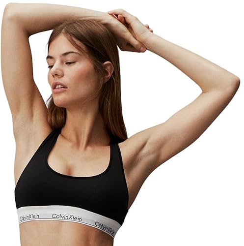 Calvin Klein Soutien-Gorge Brassière Femme Unlined Sport - XL - Noir (Black)