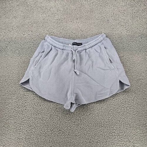 Brandy Melville Women's Summer Thermal Shorts Light Blue One Size Pockets New