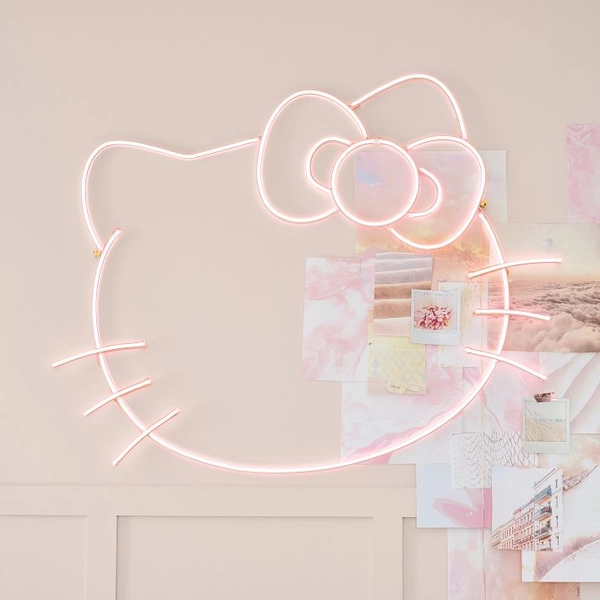Hello Kitty® Neon LED Wall Light | Pottery Barn Teen