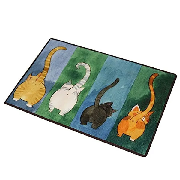 CHOOLD Cute Cat Butt Bedroom Area Rug, Cat Carpet,Cat Tail Non-Slip Absorbent Doormats for Bedroom Living Room Kitchen Bathroom
