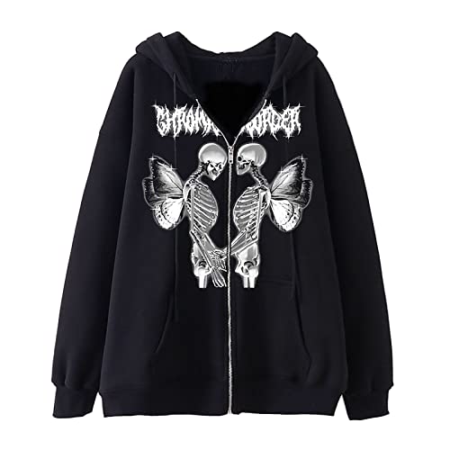 CosTribe Men's Y2K Oversized Casual Pullover Drawstring Hoodie Long Sleeve Solid Harajuku Sweatshirt Jacket Tops - Large - 04black