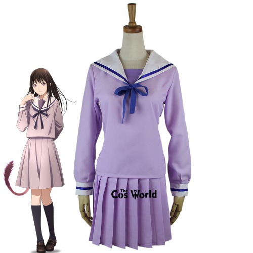 Uniforme escolar Noragami Yukine Iki Hiyori, traje de marinero, Tops, falda, traje de Anime, disfraces de Cosplay personalizados - AliExpress 