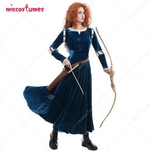 Princess Merida Cosplay Costume Princess Women Female Adult Dress Halloween Party Long Outfit - AliExpress 