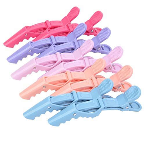 HH&LL Hair Clips for Women – Wide Teeth & Double-Hinged Design – Alligator Styling Sectioning Clips of Professional Hair Salon Quality - 10Pack - Candy C