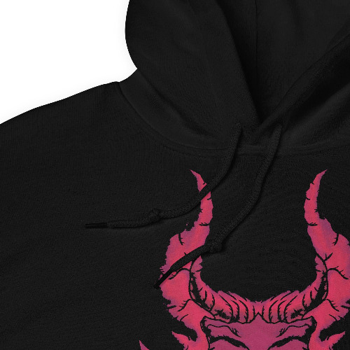 Red Dragon Head Hoodie (Unisex) - Black / 2XL